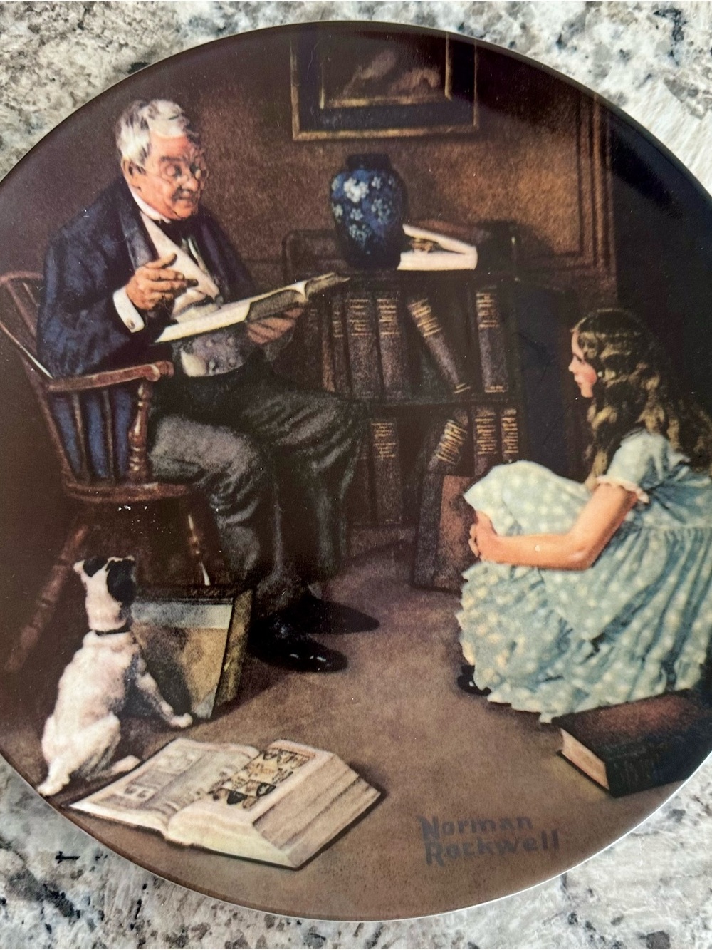 Norman Rockwell Illustration Plate — “The Story Teller”